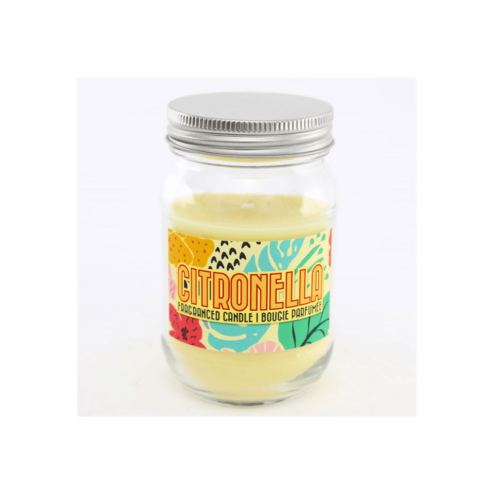12cm Citronella Mason Jar Candle - DuvetDay.co.uk