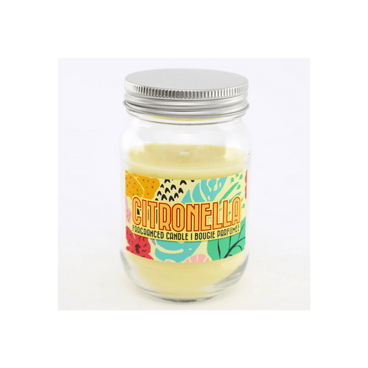 12cm Citronella Mason Jar Candle - DuvetDay.co.uk
