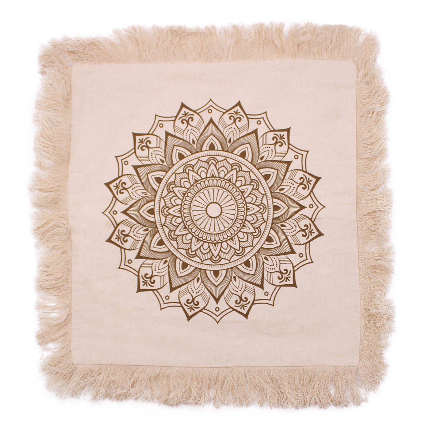 Lotus Mandala Cushion Cover - 45x45cm - bronze
