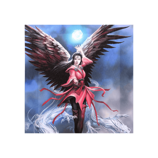 19x25cm Air Element Sorceress Canvas Plaque by Anne Stokes - DuvetDay.co.uk