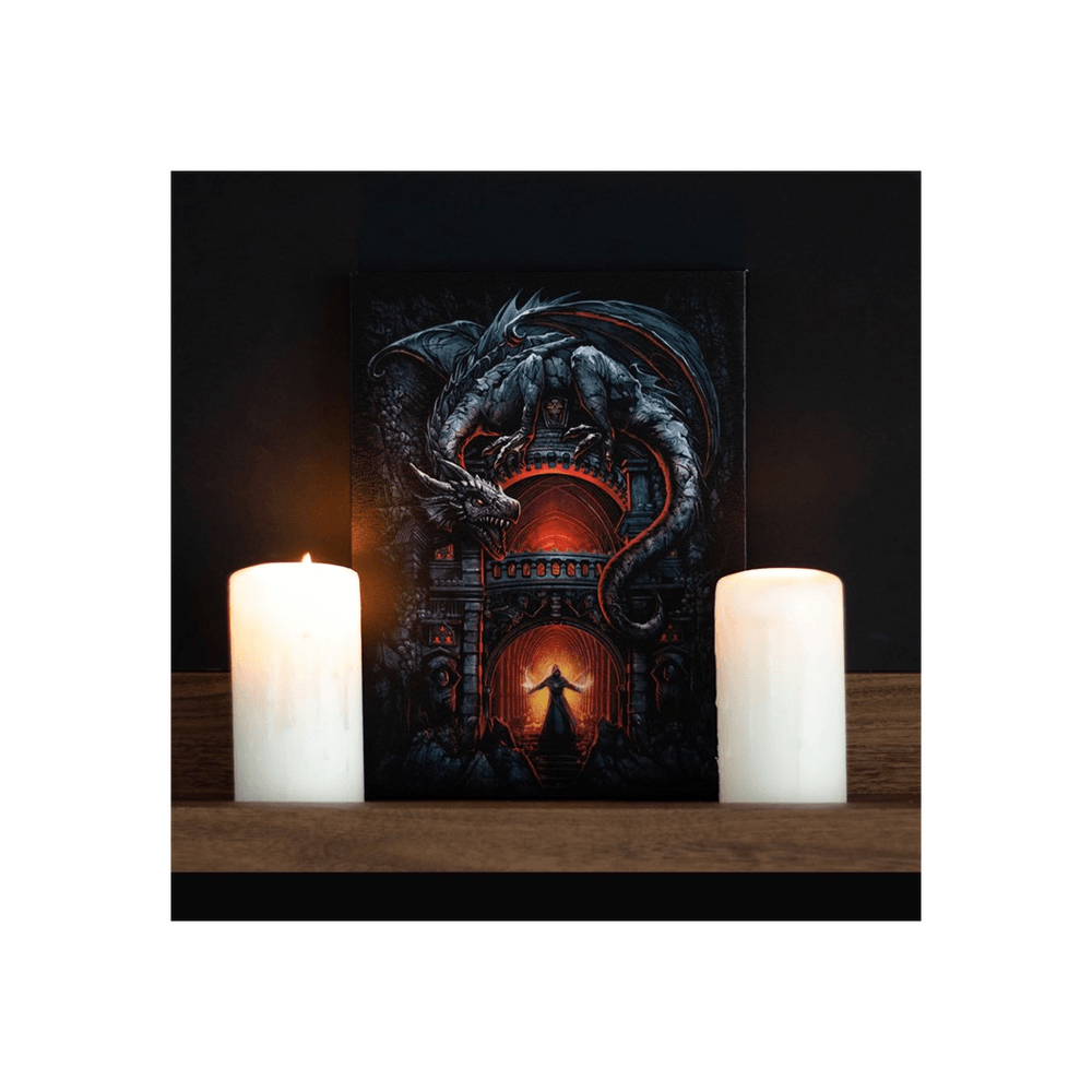 19x25cm Dragon's Lair Canvas Plaque by Spiral Direct - DuvetDay.co.uk
