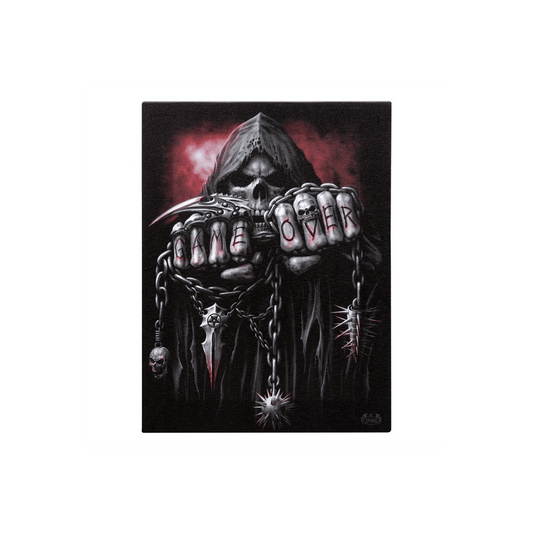 19x25cm Game Over Canvas Plaque by Spiral Direct - DuvetDay.co.uk