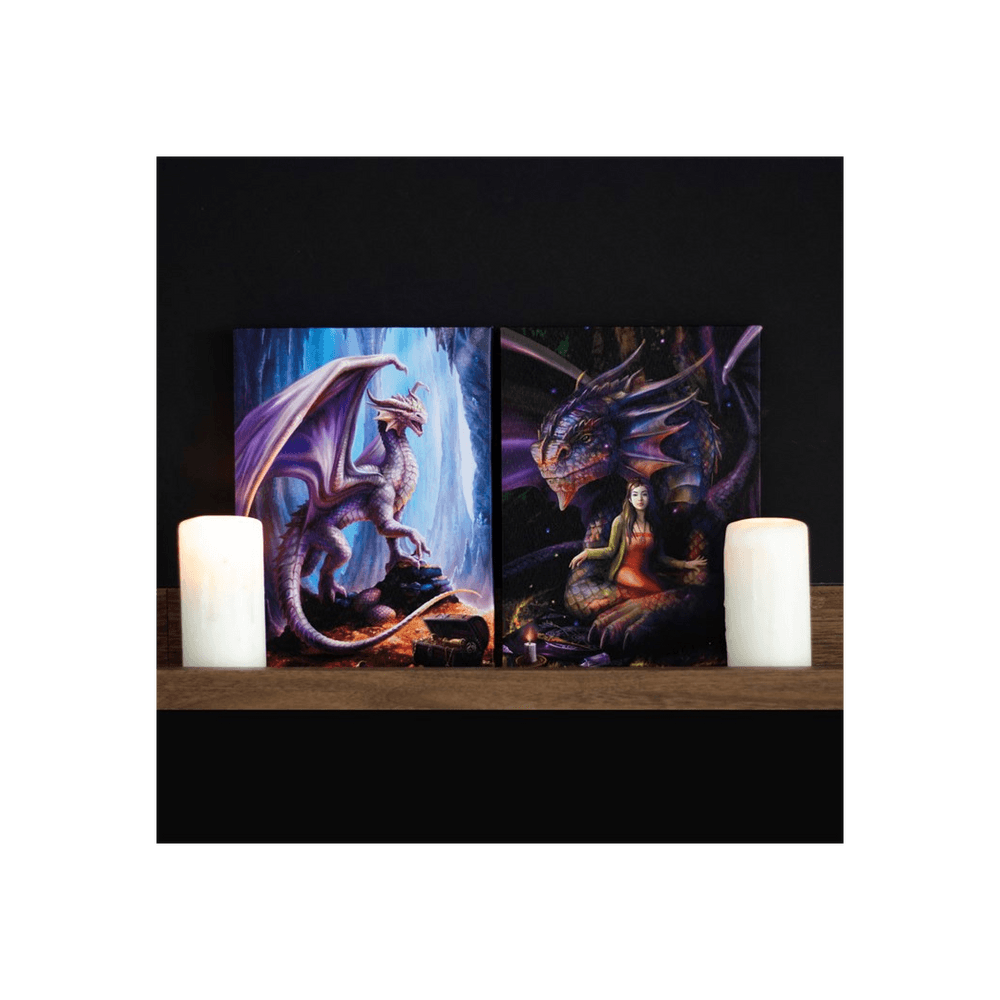 19x25cm Treasure Trove Canvas Plaque by Anne Stokes - DuvetDay.co.uk