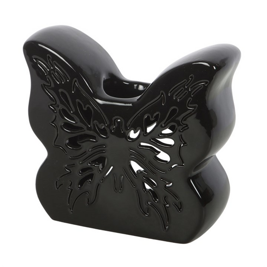 Black Cut-Out Butterfly Oil Burner