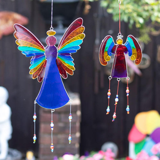 38cm Rainbow Angel Suncatcher - DuvetDay.co.uk