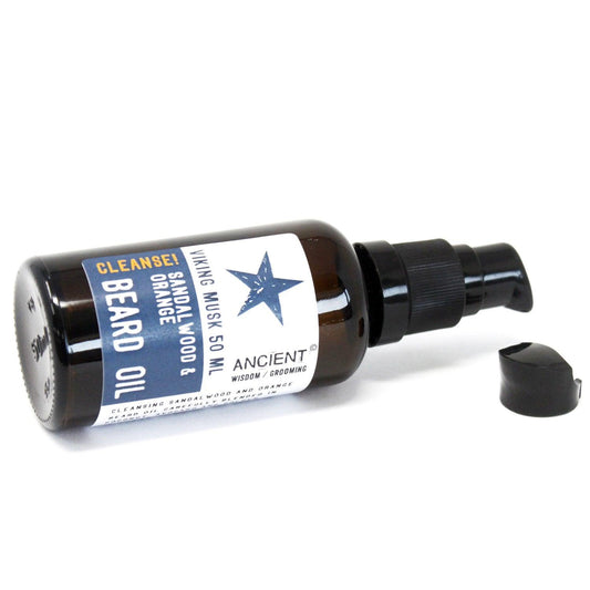 50ml Beard Oil - Viking Musk - Cleanse! - DuvetDay.co.uk