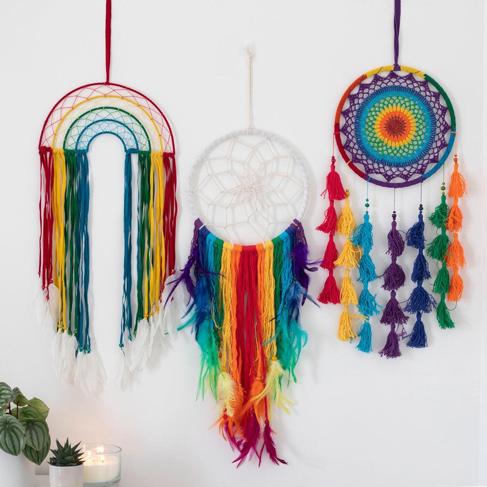 90cm Rainbow Arc Dreamcatcher - DuvetDay.co.uk