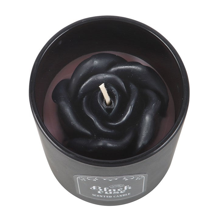 Black Rose Candle with 3D Roses