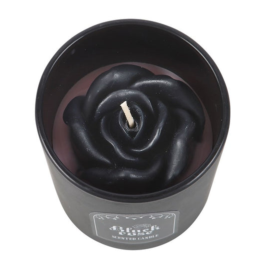 Black Rose Candle with 3D Roses