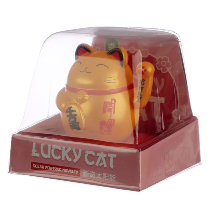 Cute Waving Maneki Neko Cat Design Solar Pal