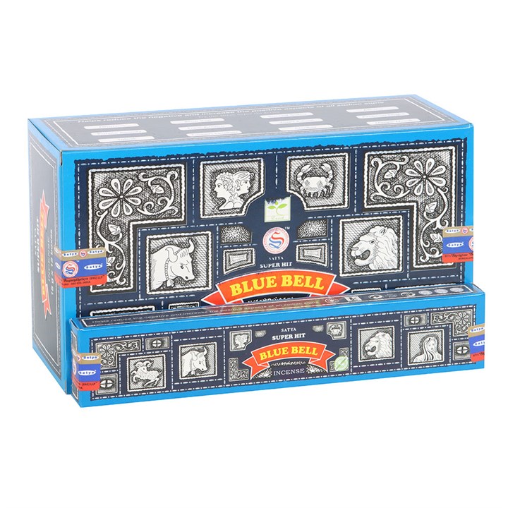 Set of 12 Satya Superhit Blue Bell Incense 15g (12/50)