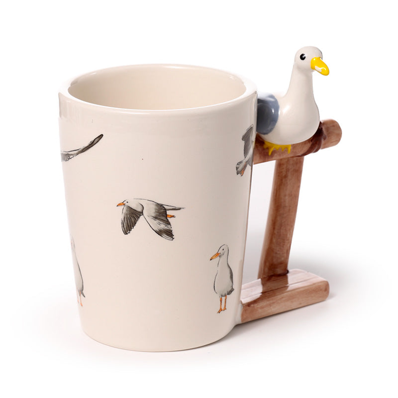 Collectable Shaped Handle Ceramic Mug - Seagull Buoy