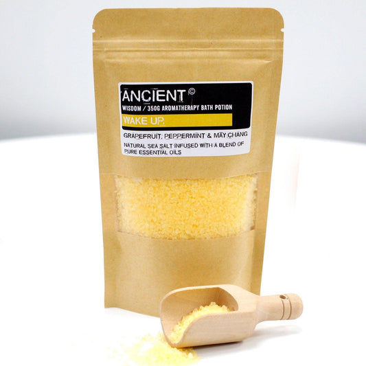 Aromatherapy Bath Potion in Kraft Bag 350g - Wake Up - DuvetDay.co.uk