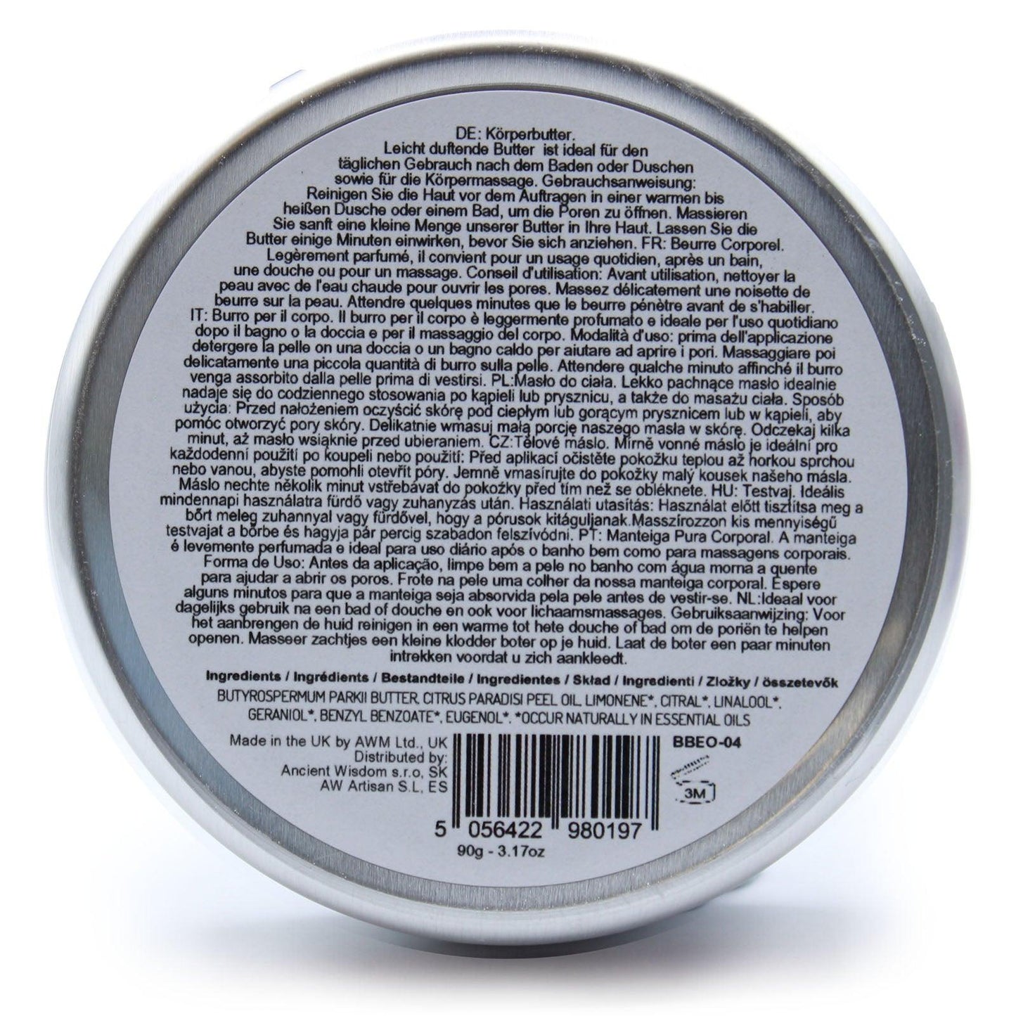 Aromatherapy Shea Body Butter 90g - Grapefruit - DuvetDay.co.uk