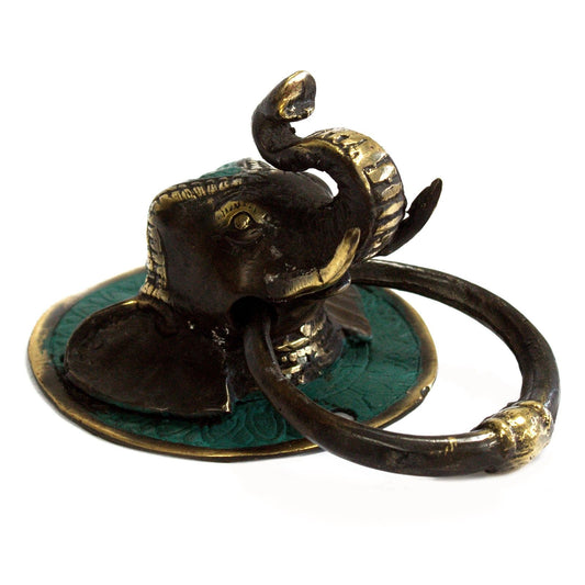 Brass Door Knocker - 3D Elephants Head