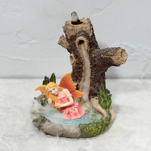 Backflow Incense Burner - Ancient Tree Fairy Lake - DuvetDay.co.uk