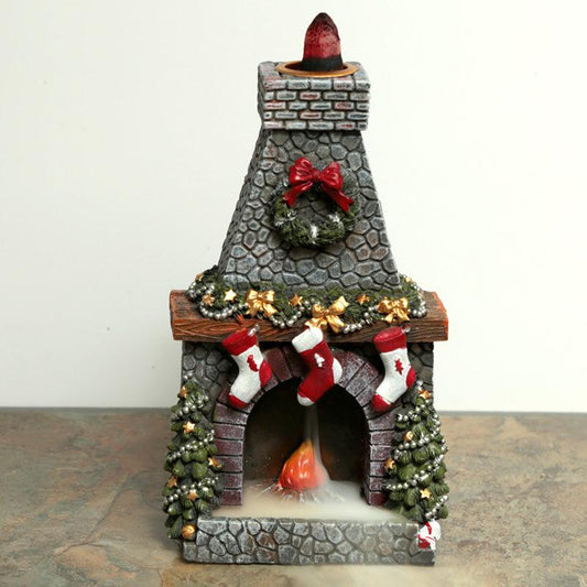 Backflow Incense Burner - Christmas Fireplace - DuvetDay.co.uk