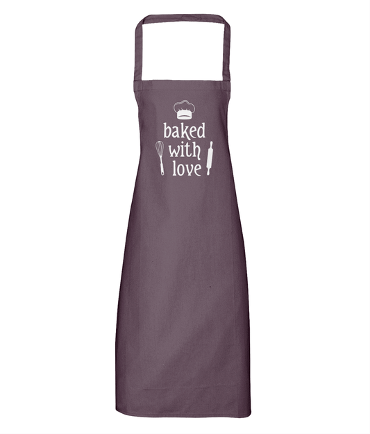 Baked with Love Cotton Apron - DuvetDay.co.uk