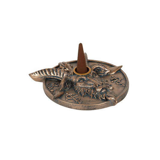 Baphomet Head Incense and Candle Holder - DuvetDay.co.uk