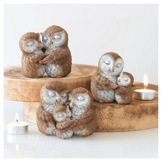 Birds of a Feather Owl Couple Ornament - DuvetDay.co.uk