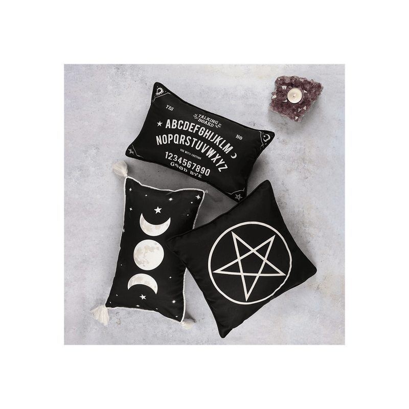 Black and White Pentagram Cushion - DuvetDay.co.uk
