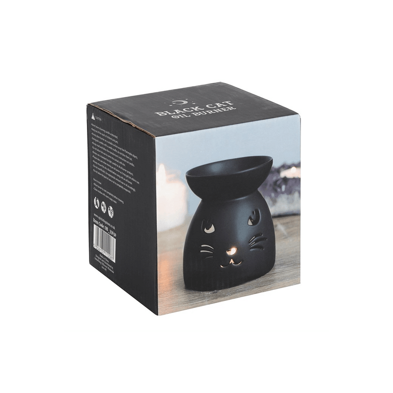 Black Cat Cut Out Oil Burner - DuvetDay.co.uk