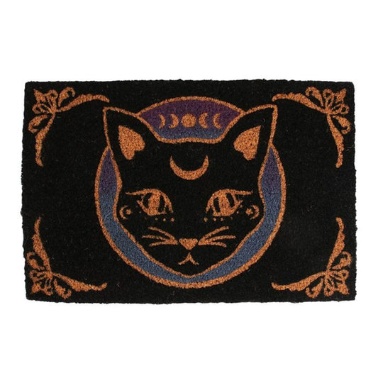 Black Mystic Mog Doormat - DuvetDay.co.uk