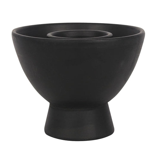 Black Pentagram Terracotta Smudge Bowl - DuvetDay.co.uk