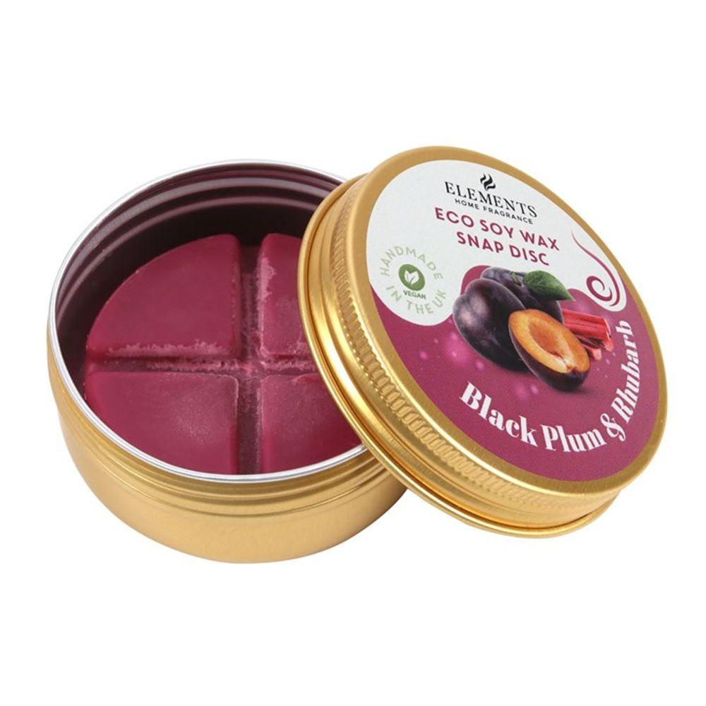 Black Plum & Rhubarb Soy Wax Snap Disc - DuvetDay.co.uk
