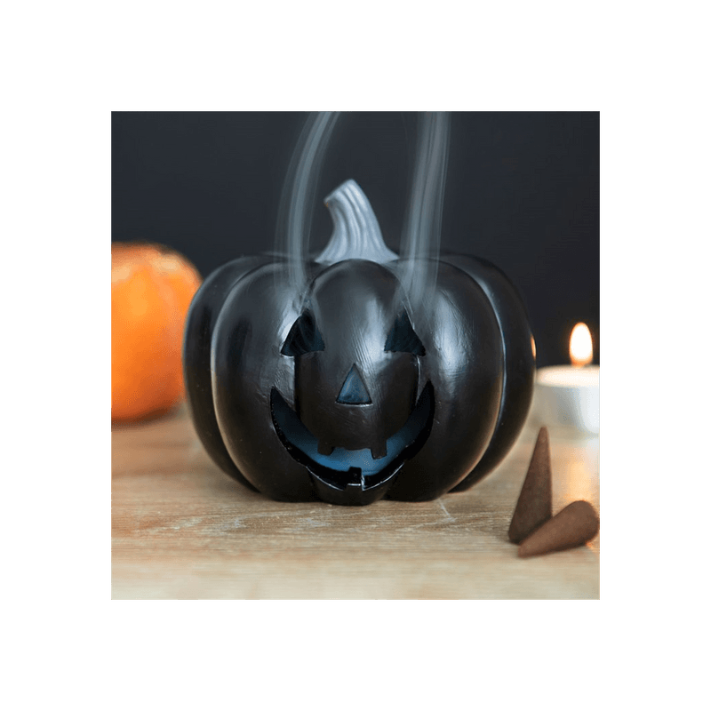 Black Pumpkin Incense Cone Holder - DuvetDay.co.uk