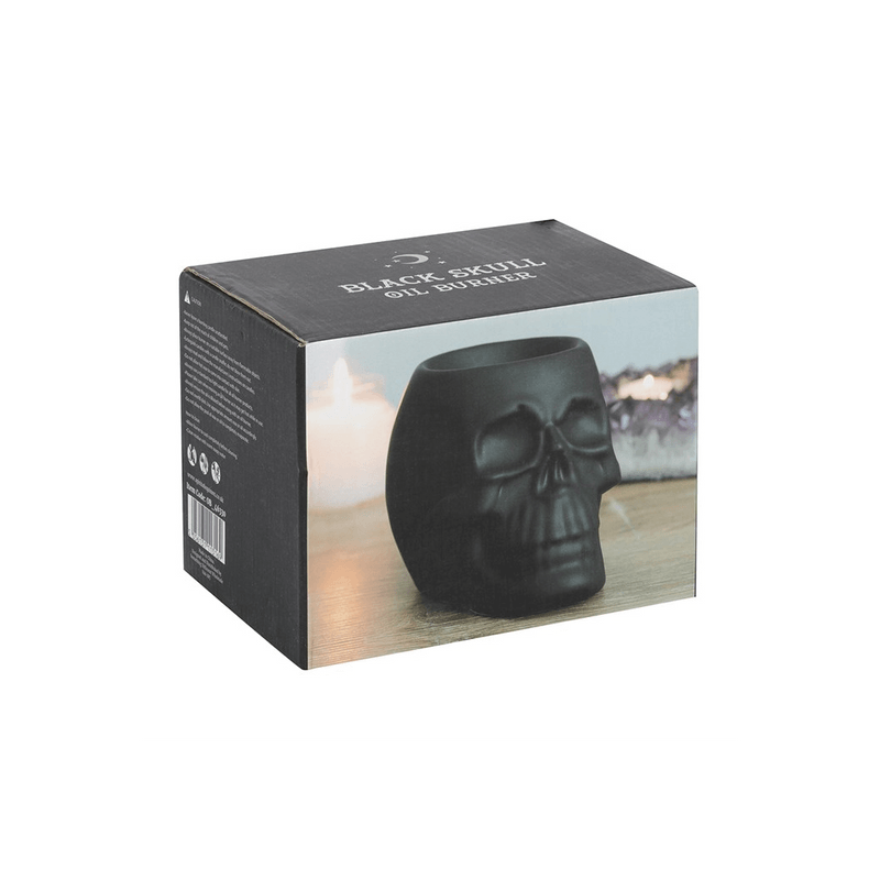 Black Skull Oil Burner - DuvetDay.co.uk