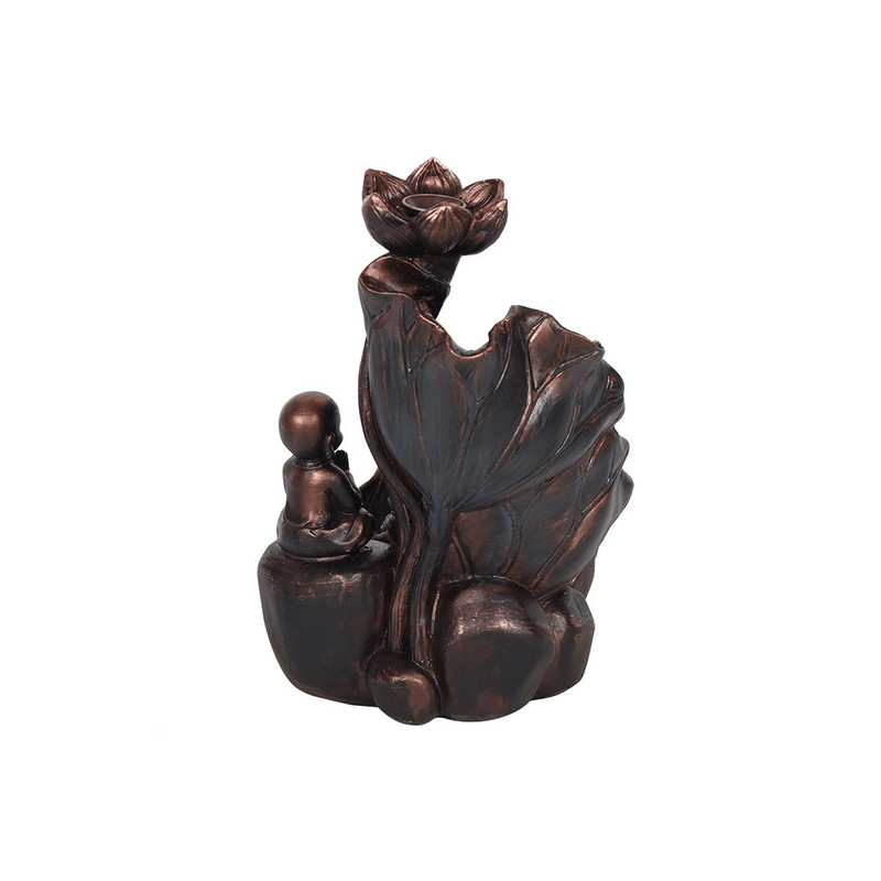 Bronze Effect Buddha Backflow Incense Burner - DuvetDay.co.uk
