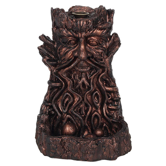 Bronze Effect Tree Man Backflow Incense Burner - DuvetDay.co.uk