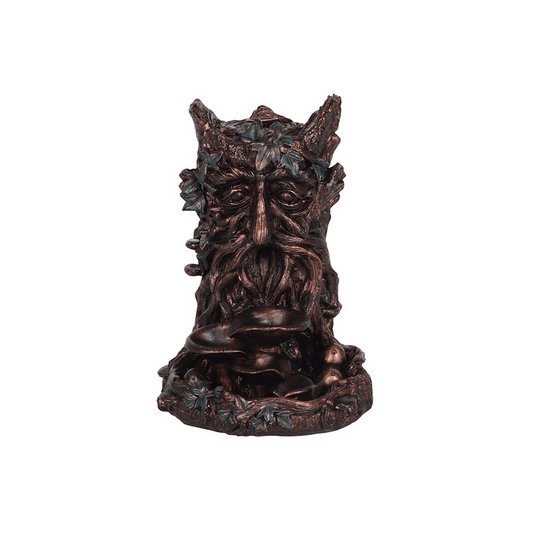 Bronze Effect Tree Man Backflow Incense Burner Large - DuvetDay.co.uk