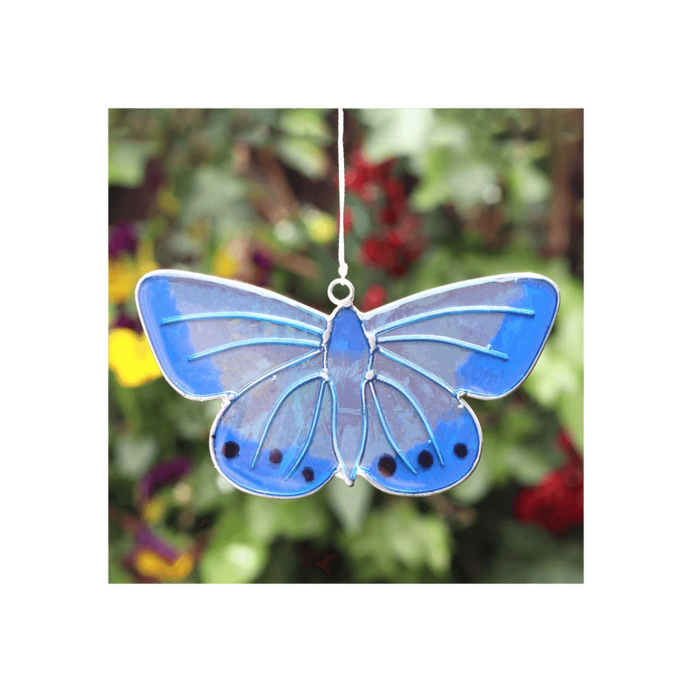 Chalkhill Blue Butterfly Suncatcher - DuvetDay.co.uk