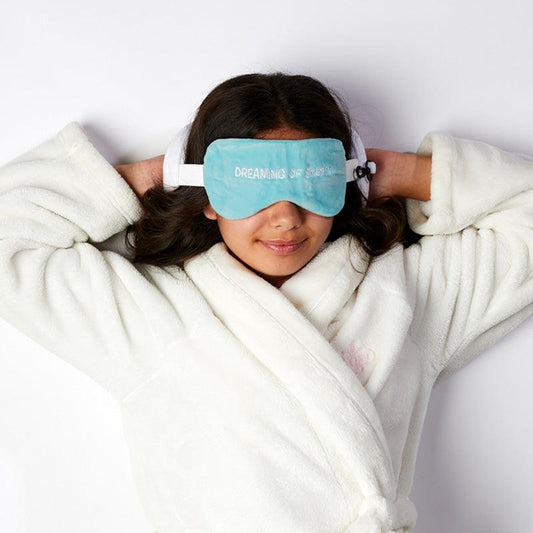 Christmas Snowman Relaxeazzz Plush Round Travel Pillow & Eye Mask Set - DuvetDay.co.uk