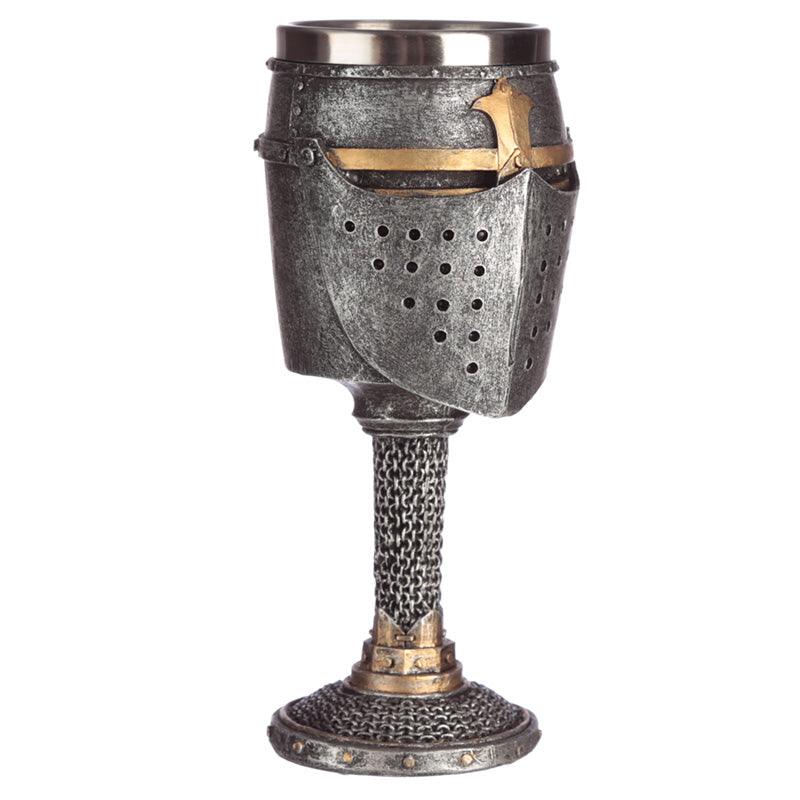 Collectable Decorative Medieval Helmet and Chain Mail Goblet - DuvetDay.co.uk