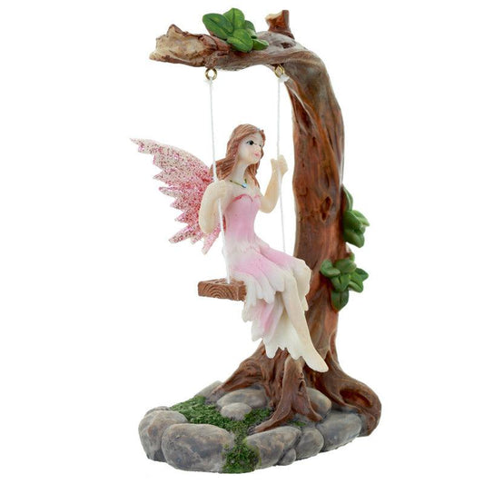 Collectable Flower Fairy Figurine - Swing - DuvetDay.co.uk