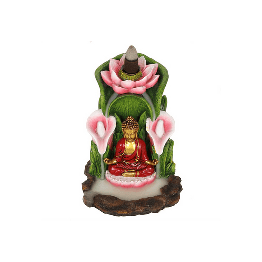 Colourful Buddha Backflow Incense Burner - DuvetDay.co.uk