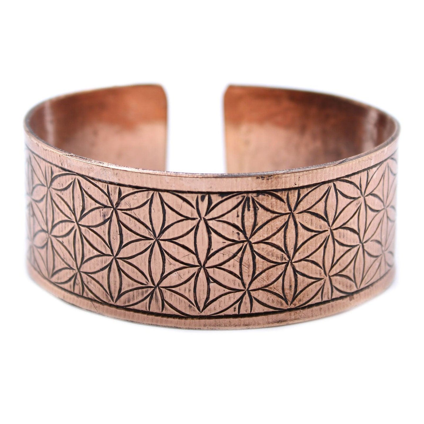 Copper Tibetan Bracelet - Flower of Life - DuvetDay.co.uk