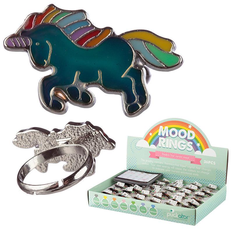 Cute Kids Unicorn Mood Rings - DuvetDay.co.uk