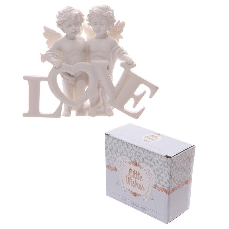 Cute LOVE Letters Cherub Couple - DuvetDay.co.uk