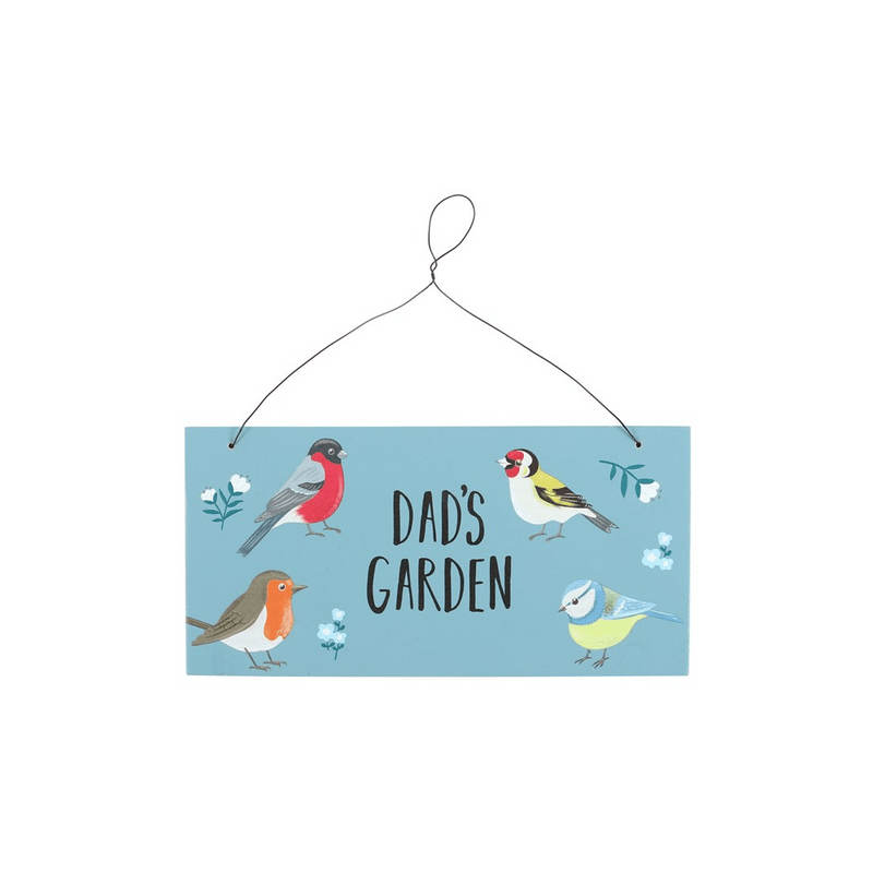 Dad's Garden British Garden Birds Sign - DuvetDay.co.uk