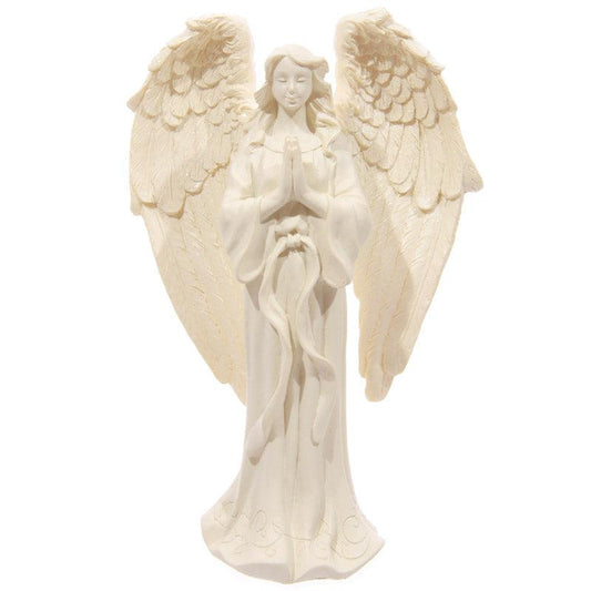Decorative Cream Angel Standing 17cm Figurine - DuvetDay.co.uk