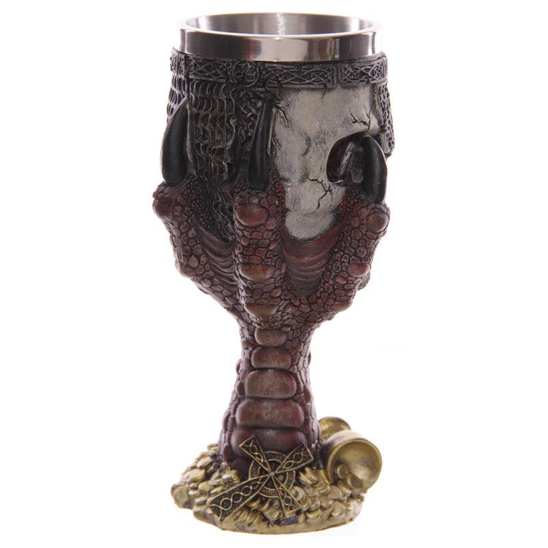 Decorative Dragons Claw and Skull Goblet - DuvetDay.co.uk
