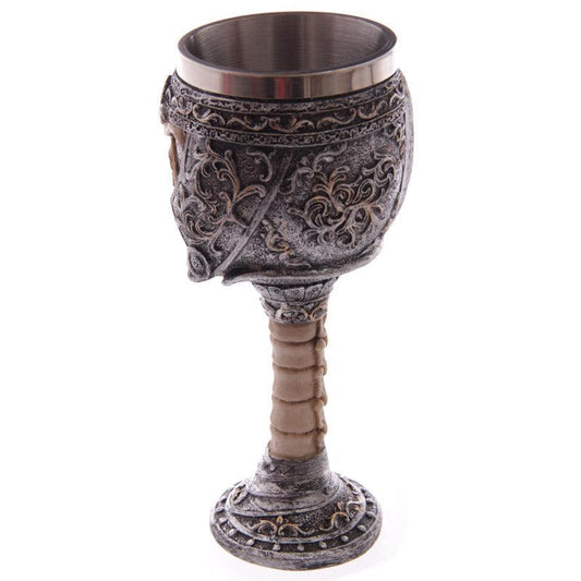 Decorative Gothic Warrior Skull Goblet - DuvetDay.co.uk