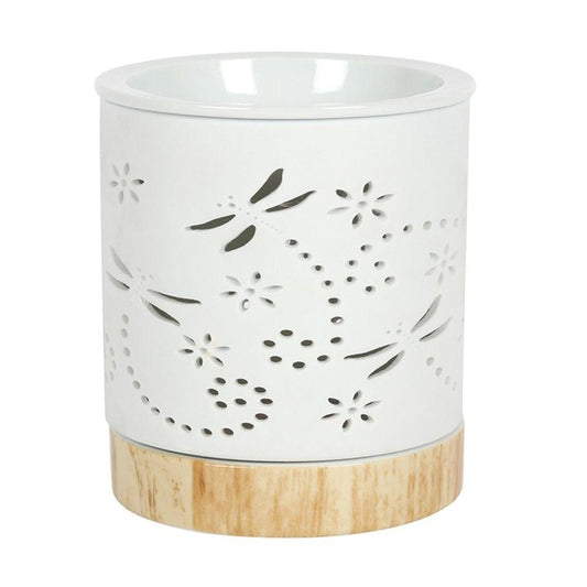 Dragonfly Matte Ceramic Oil Burner - DuvetDay.co.uk