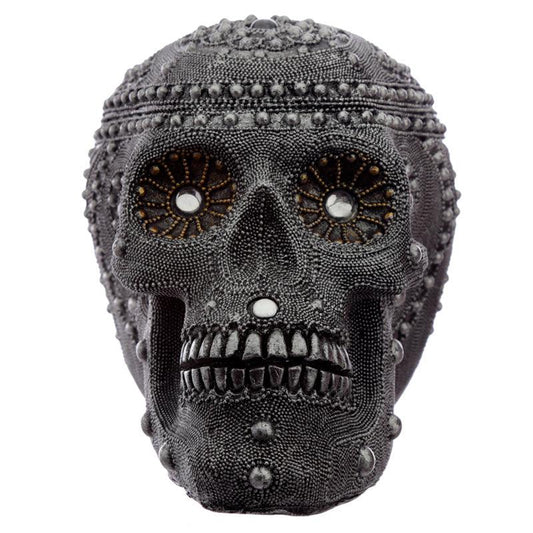 Fantasy Beaded Large Skull Ornament - DuvetDay.co.uk