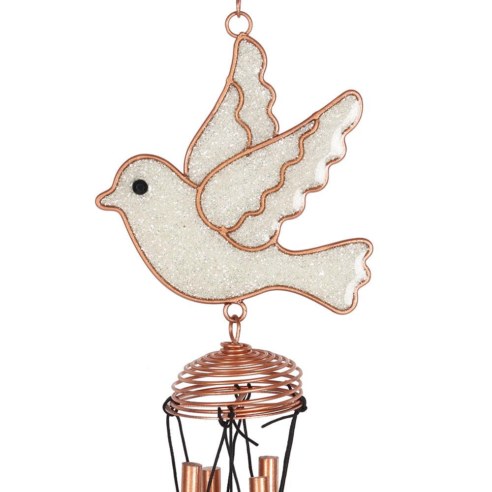 Flying White Dove Windchime - DuvetDay.co.uk
