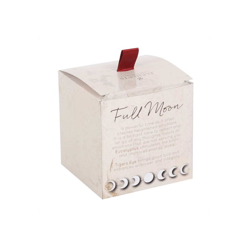 Full Moon Eucalyptus Manifestation Candle with Tiger's Eye - DuvetDay.co.uk
